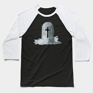 Watercolor Gravestone Baseball T-Shirt